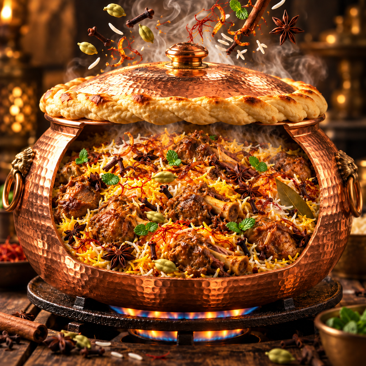 OG Hybrid Dum Biryani with aromatic rice and rich spice detail