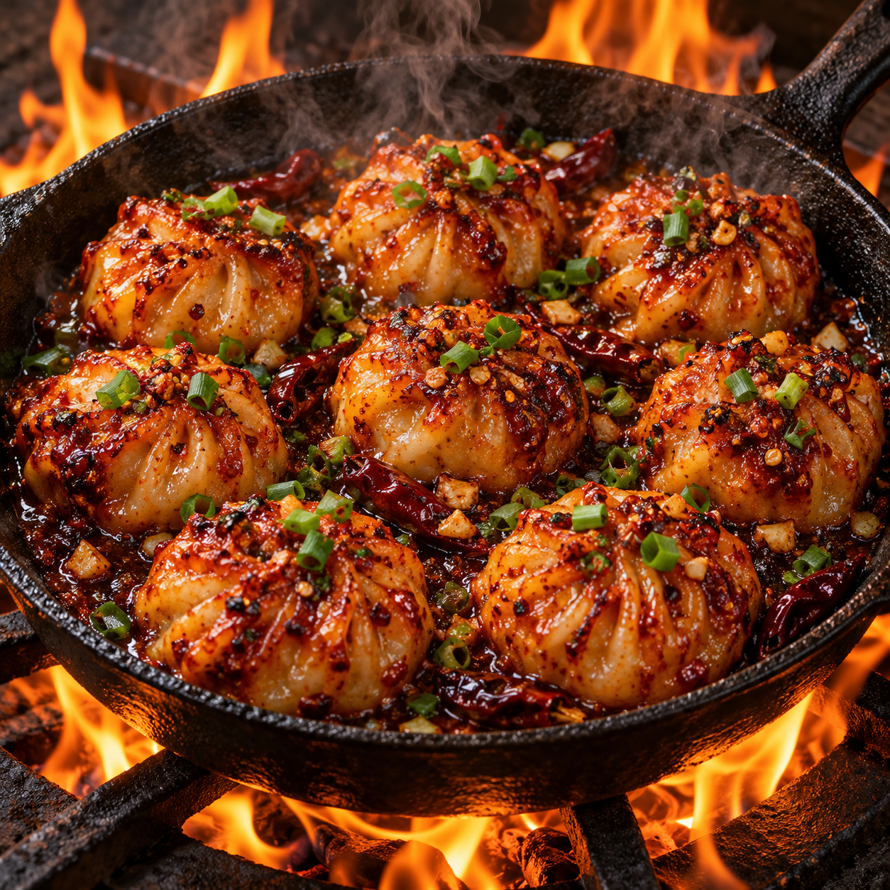 Steamed momos